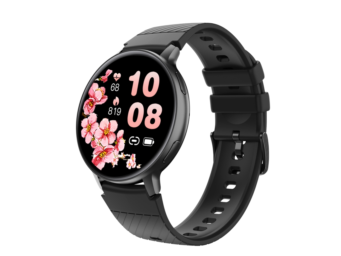 Smartwatch deportivo de 1.39 pulgadas, 100 modos deportivos y llamadas. Mdug (silicona negra).