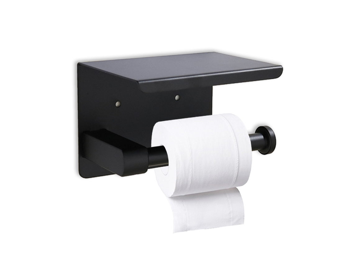 VVJIJILLY Suporte Criativo Para Papel Higiênico Suporte De Papel Com Furinhos, Suporte De Tecido De Aço Inoxidável Para Telefone.
