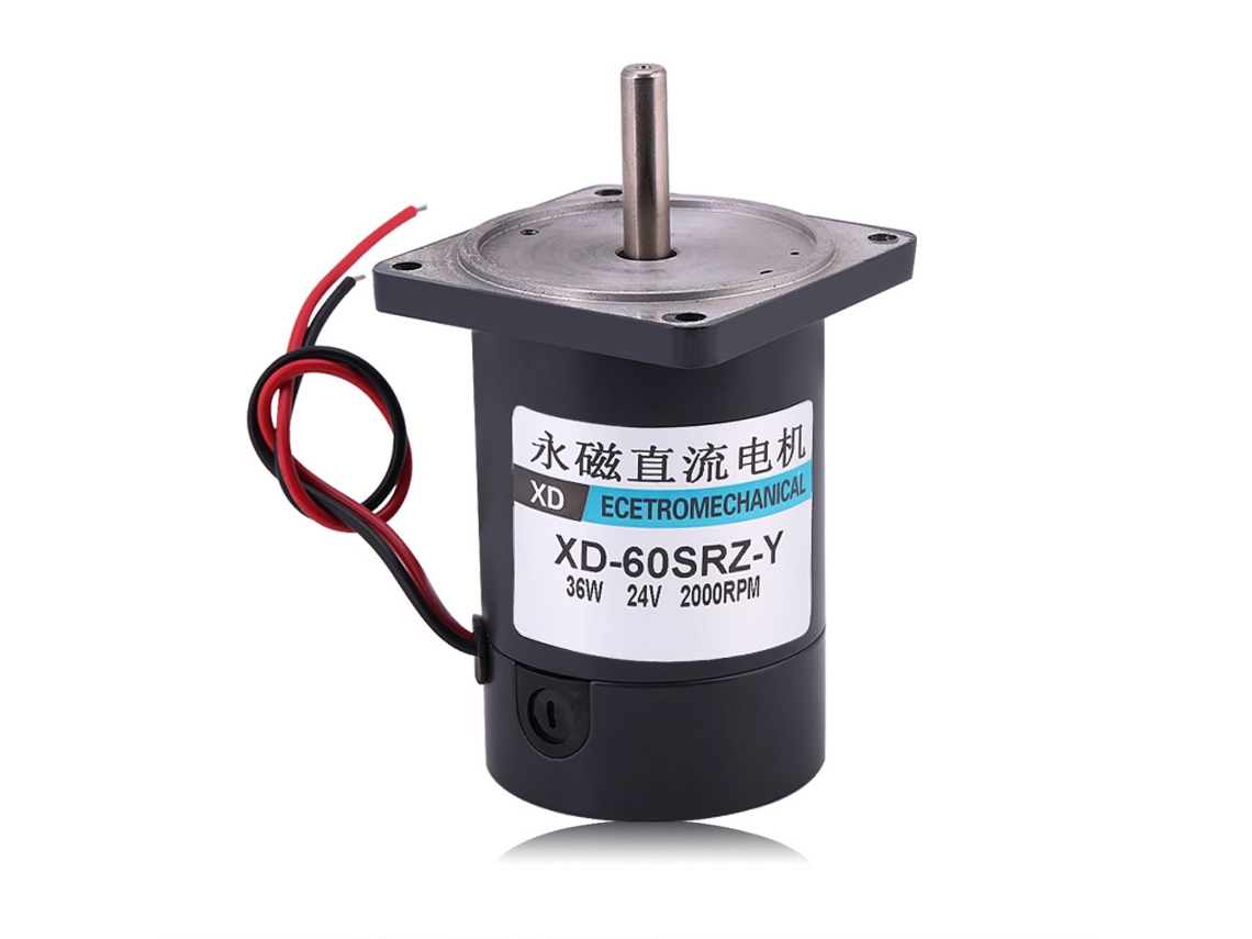 Motor de CC de alto par de 36 W con escobillas, 24 V, 2000 rpm con brida