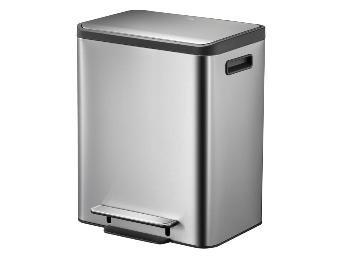 Cubo de basura EKO Plateado Acero inoxidable (40.4x32.1x49.2 cm)