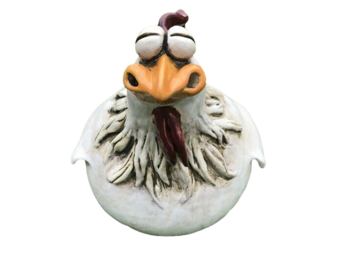 Estatua y adornos de jardín de pollo hechos a mano