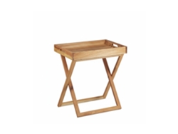 Relaxdays Mesa Auxiliar Plegable Con Bandeja Extraíble, Mesita Sofá, Café, Madera Nogal, 1 Ud., 54 X 52 X 36 Cm, Marrón