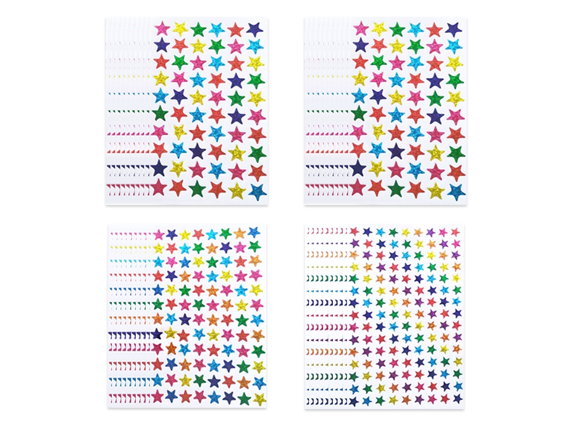 Pegatinas de estrellas: recompensas y decoración para el hogar, la escuela y la oficina, 4 hojas NEVEANCE