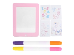 Bloco De Desenho Led Portátil Tableta De Escrita Quadro De Grafite Fluorescente Brinquedo Educativo Infantil Rosa