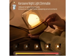 Bonita luz nocturna de queroseno, luz acogedora, luz nocturna recargable, lámpara de ducha, encantadora decoración, luces nocturnas para Bestvite