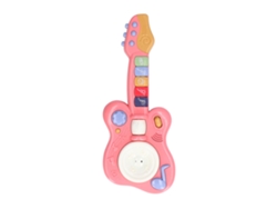 Guitarra eléctrica Bj-brinquedo para niños, guitarra infantil DIY, guitarra musical de ABS con estilo adorable, mini guitarra rosa educativa.