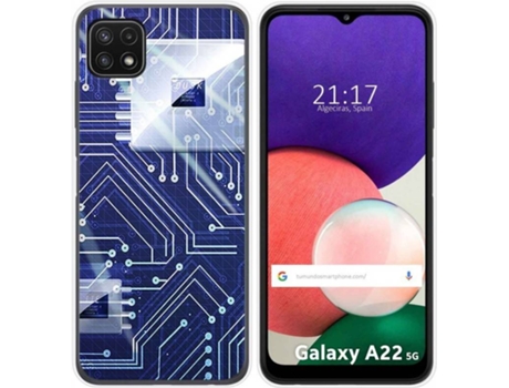 Carcasa Samsung Galaxy A22 5G TUMUNDOSMARTPHONE Circuito Multicolor