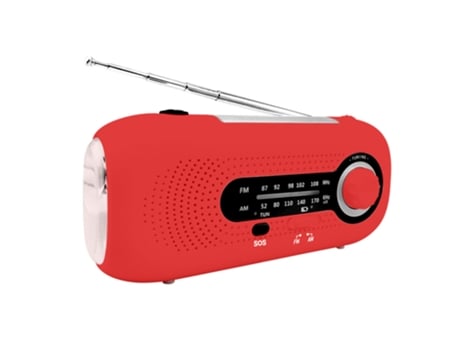 Sin Batería - Radio Meteorológica De Emergencia Solar Manivela De Mano Radio Am Fm Autoalimentada Linterna Led ELKUAIE