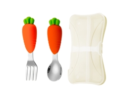 Utensilios infantiles - Cucharas y tenedores de acero inoxidable para autoalimentación NEVEANCE