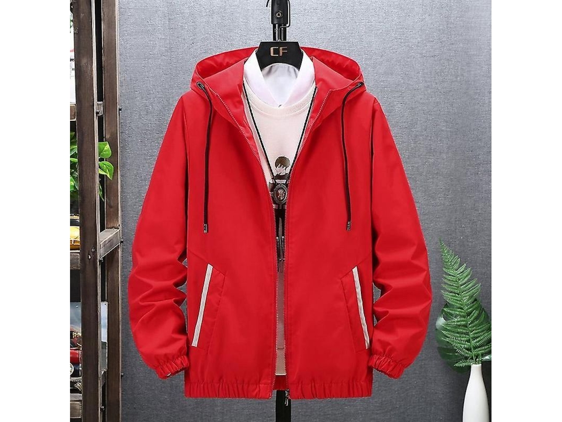 Rebe-chaqueta Bomber Casual Hombre Primavera Otoño Algodón Poliéster Cremallera Bufanda Bolsillos L Color 8183