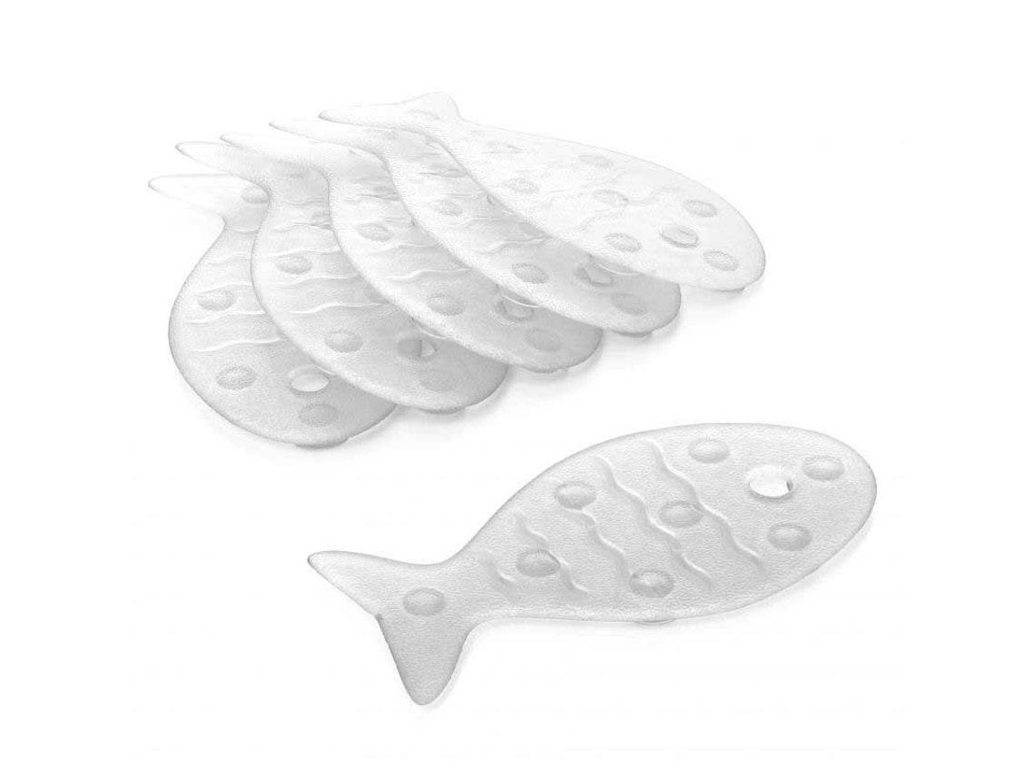 Tablet de Banheira Antiderrapante Fish 6 Unidades Transparentetatay