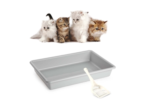 PLASTIC FORTE - Arenero para Gatos Simply con Pala Recogedora Incluida. Perla