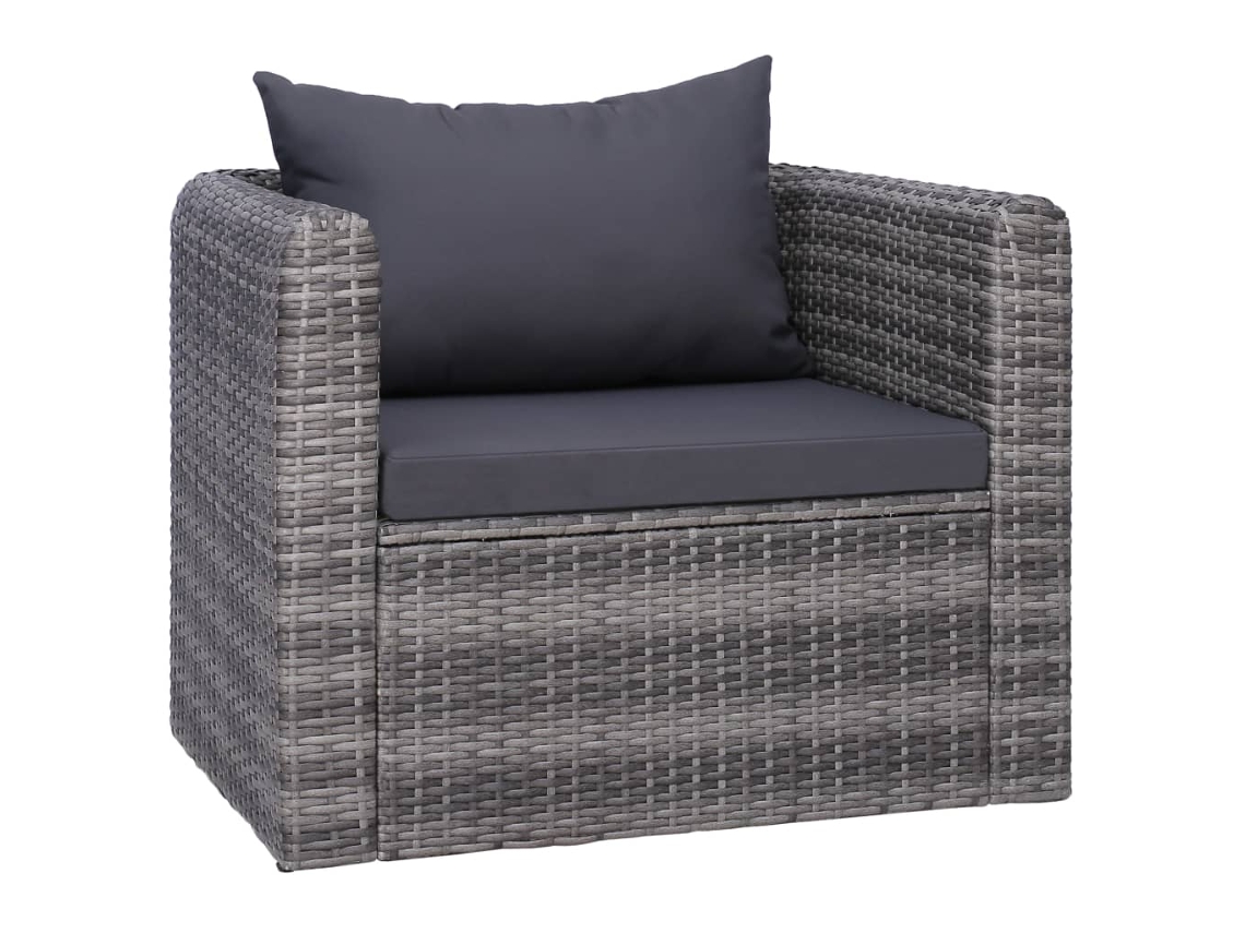 Silla Jardin VIDAXL Gris Polietileno