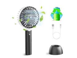 Ventilador USB portátil Mini ventilador de mano con batería recargable de 2600 mAh Ventilador de mesa negro USHION