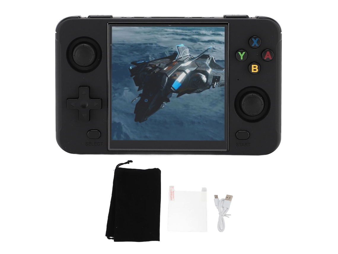 Consola De Juegos Retro Portátil De Código Abierto Con Pantalla Ips De 4 Pulgadas 16g 128g Negro