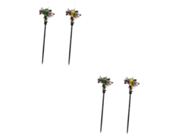 Juego De 2 Estacas Solares Con Forma De Pájaro Para Decoración De Jardín.