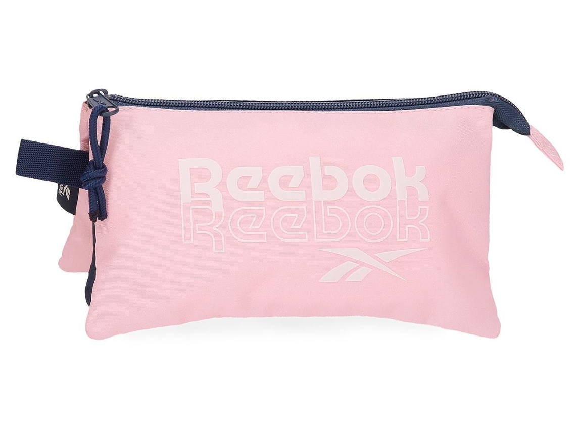Estuche para lápices Reebok Sidney rosa de tres compartimentos
