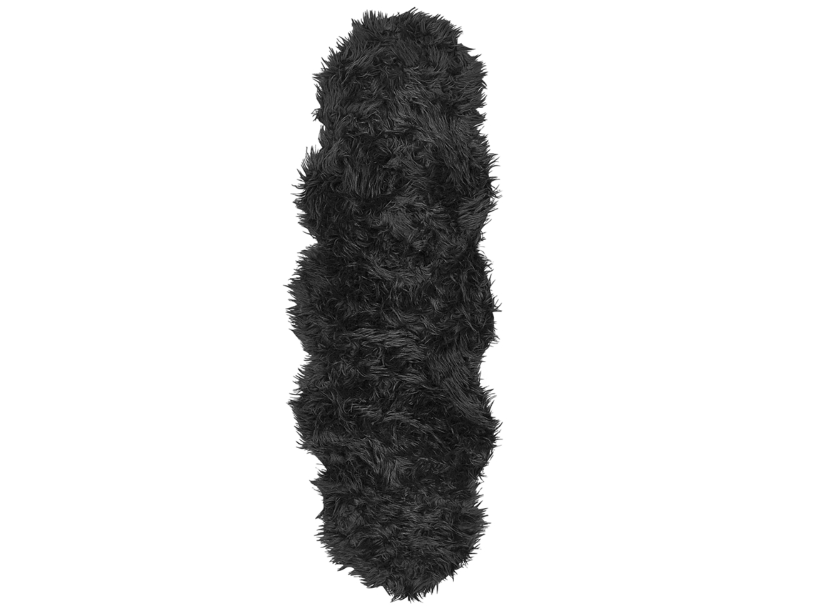 Alfombra de pelo largo BELIANI Mamungari de Acrílico Negro 60x180