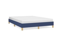 Maison Exclusive - Cama Sin Colchón Tela Azul 140x190 Cm