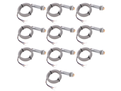 10 Unidades De Interruptor Inductivo Metálico Npn De 3 Hilos M12 Con Sensor De Proximidad De 2 Mm Lj12a3-2-z/bx
