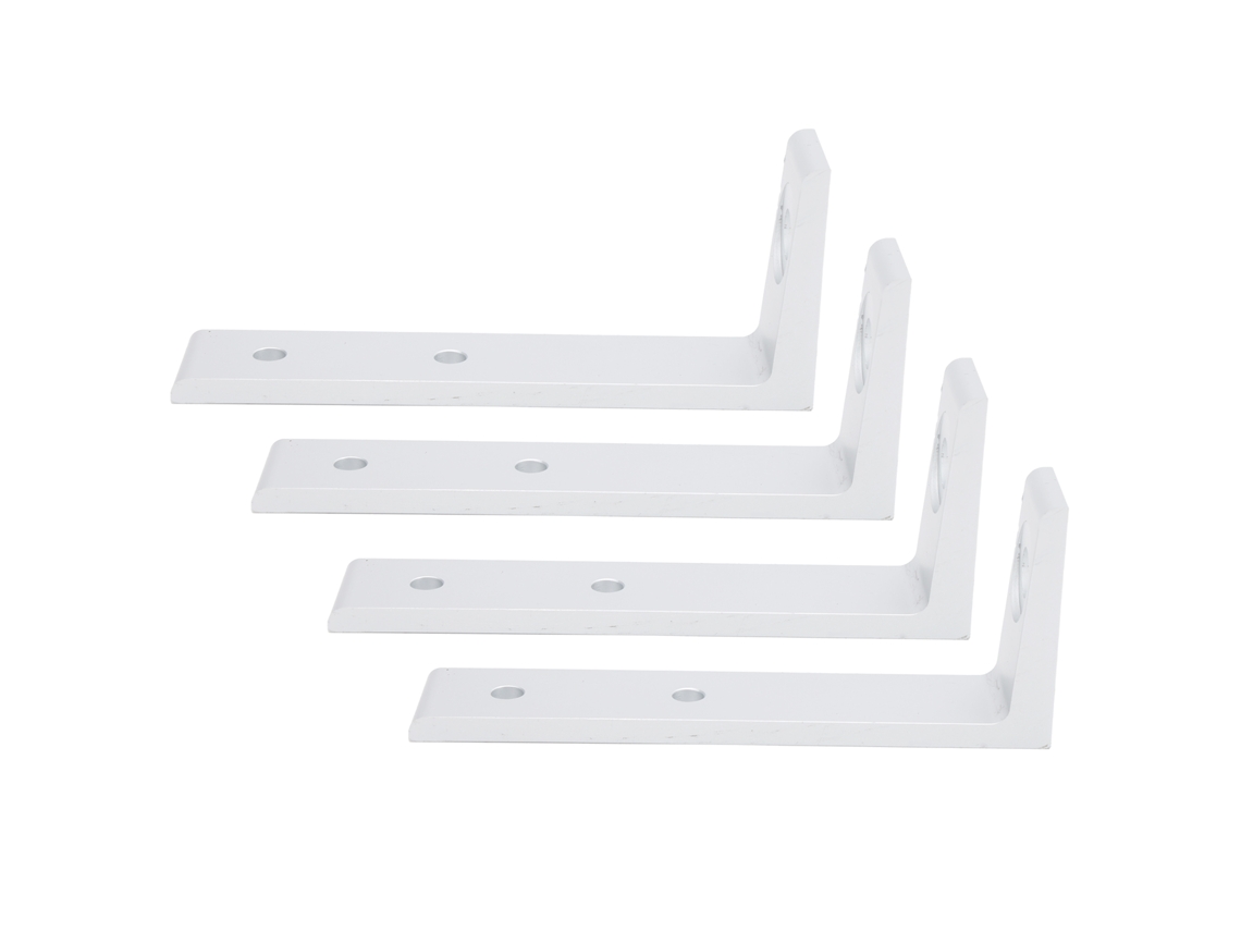 4pcs Soportes De Ángulo Rectangular De Aluminio En Forma De L Esquinas Plata 3030