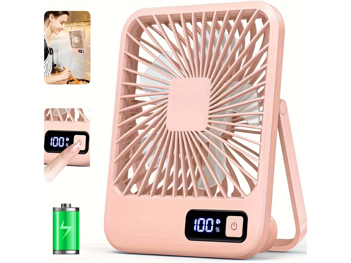 Mini Ventilador De Viaje Compacto Con 5 Velocidades Ajustables Y Funcionamiento Silencioso, Ideal Para El Hogar, La Oficina Y