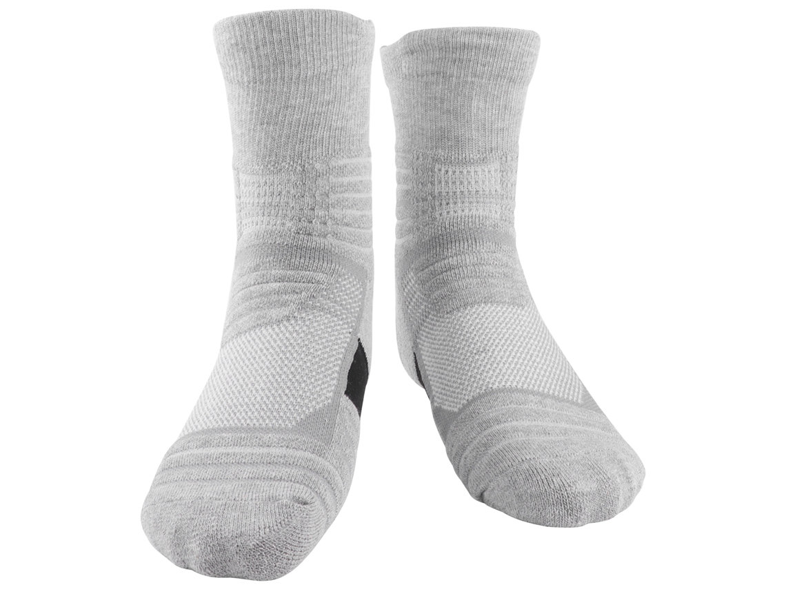 Calcetines de baloncesto para hombre, de algodón, con suela de felpa, grises y negros | Sin marca
