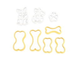 2026 set de 8 Moldes de Biscoitos para Cães com Desenhos Cartoons de Plástico Diy para Fazer Petiscos Caseiros