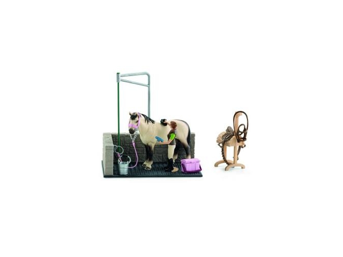 Conjunto de Figuras SCHLEICH Caballo y Accesorios de Lavado