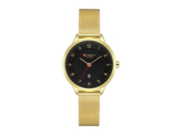 Reloj De Cuarzo, Esfera Elegante Y Sencilla, Correa De Malla Metálica, Estilo Casual Para Mujer.