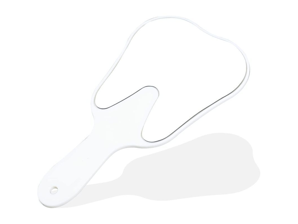 Espejo Con Forma De Diente Y Asa: Espejo De Maquillaje Portátil Para Mujeres Y Niños.