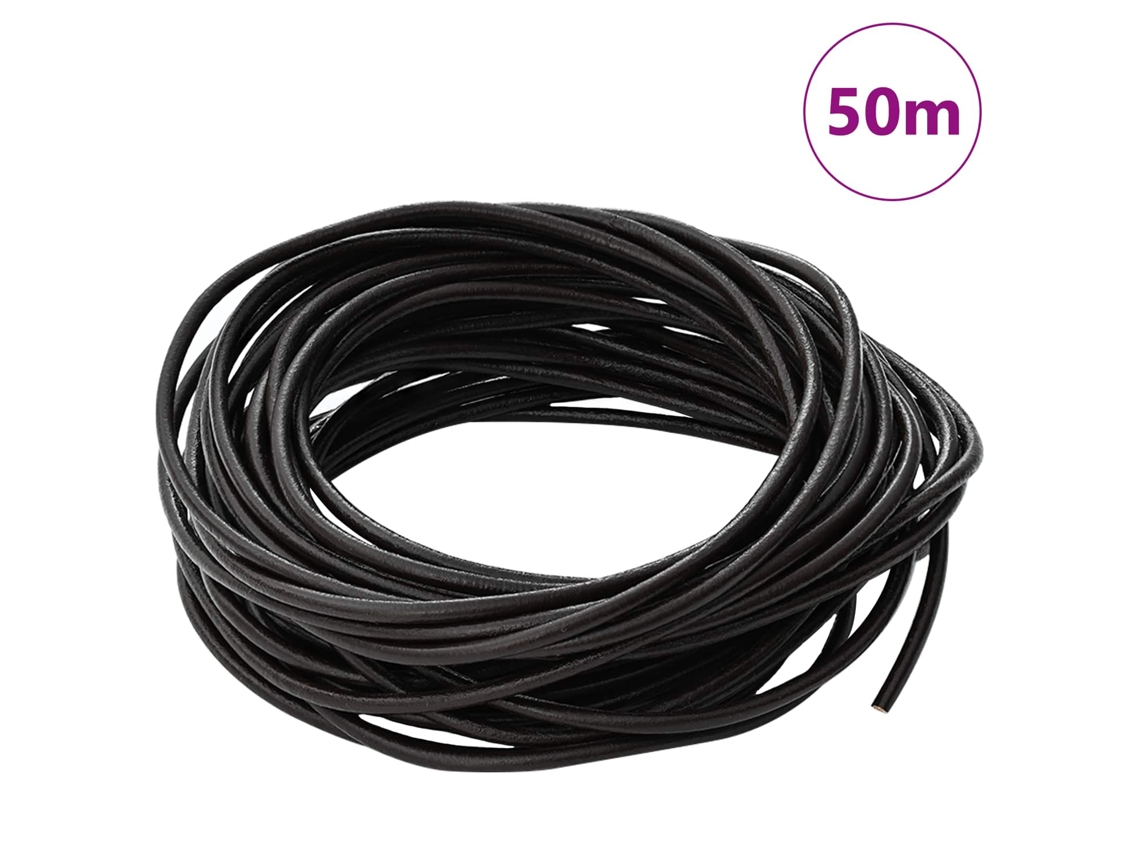 Cuerda de cuero marrón oscuro Ø2,5 mm x 50 m Cuero HARLANV1