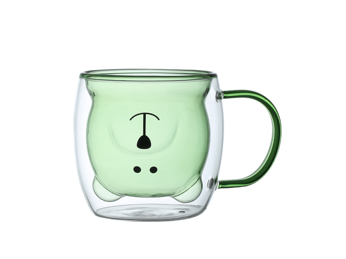Taza Oso, taza de té o café con asa, 250ml, vaso con doble aislamiento, ideal para regalo de cumpleaños o San Valentín. NEVEANCE