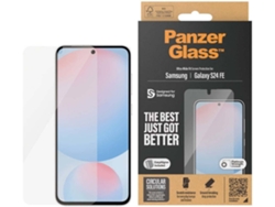 Protector de pantalla de vidrio templado PANZERGLASS para Samsung Galaxy S24 FE, ajuste ultra ancho (producto de outlet, caja abierta).