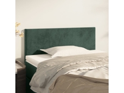 Cabecero De Terciopelo Verde Oscuro 90x5x78/88 Cm