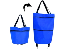 Carrito de compras plegable GOKOCO, bolsa plegable de dos etapas con cremallera y ruedas, plegable y compatible con frutas.