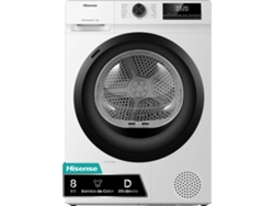 Secadora HISENSE DHQE800BW2 (8 kg - Bomba de Calor - Blanco)
