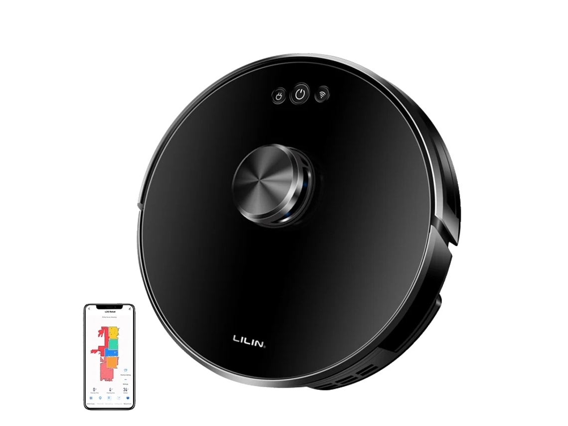 Aspiradora robot, navegación lidar, control de voz multilingüe, color negro OEM