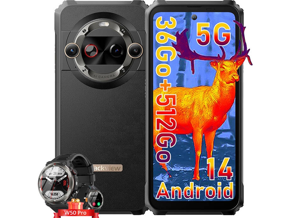 Smartphone BLACKVIEW BL9000 Pro 5G (6.78'' - 24 GB - 512 GB - Android 14 - Negro)