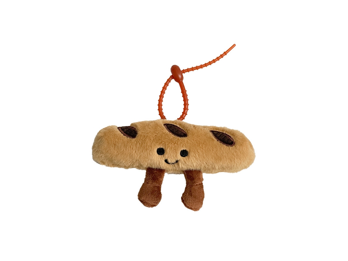 Colgantes de peluche, muñecos de pan, llaveros con forma de comida