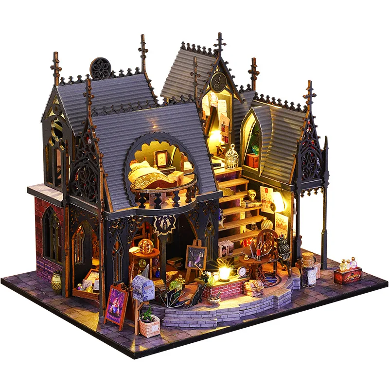 Casa De Muñecas Retro Para Armar, Tamaño Adulto, Incluye Muebles Y Modelo De Casa En Miniatura.