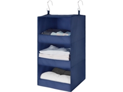 JEIIBRZUI Organizador Suspenso Prateleiras Dobráveis ZEAICOS Azul (29x26x6cm)