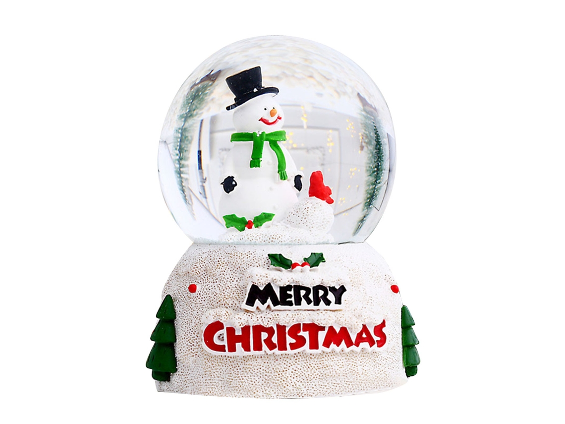 Adorno navideño de mesa con bola de cristal brillante, regalo para niños.