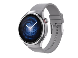 Reloj inteligente Yizhood plateado con pantalla curva grande de 1,5 pulgadas y 7 días de duración de batería.