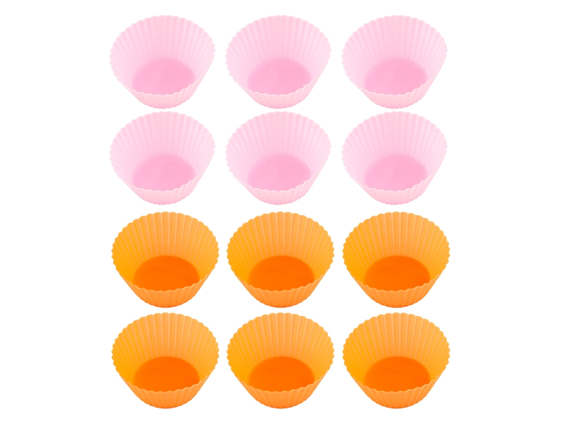 NEVEANCE Tazas de silicona reutilizables antiadherentes para hornear, moldes para cupcakes y muffins