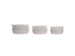Set 3 Cesta Algodon Blanco 52x43x25cm