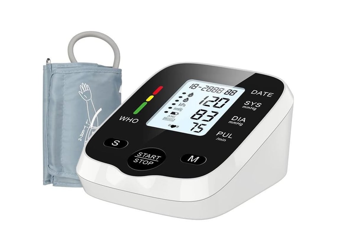 Monitor De Presión Arterial Doméstico, Brazo, Automático, Brazalete Grande (22-42 Cm), 2 Juegos De Memoria
