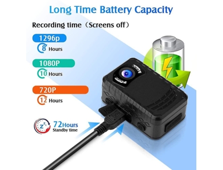 VEANXIN Mini cámara de vigilancia 1296P VSM-312 Negro