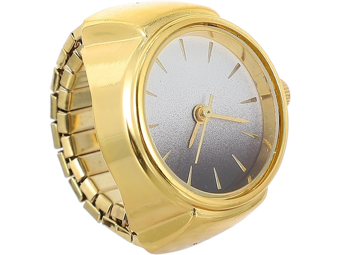 Reloj Pulsera Redondo Aleación Correa Elástica Elegante Cuarzo Mujer Sólido Hecho Ideal Eventos Formales Zinc