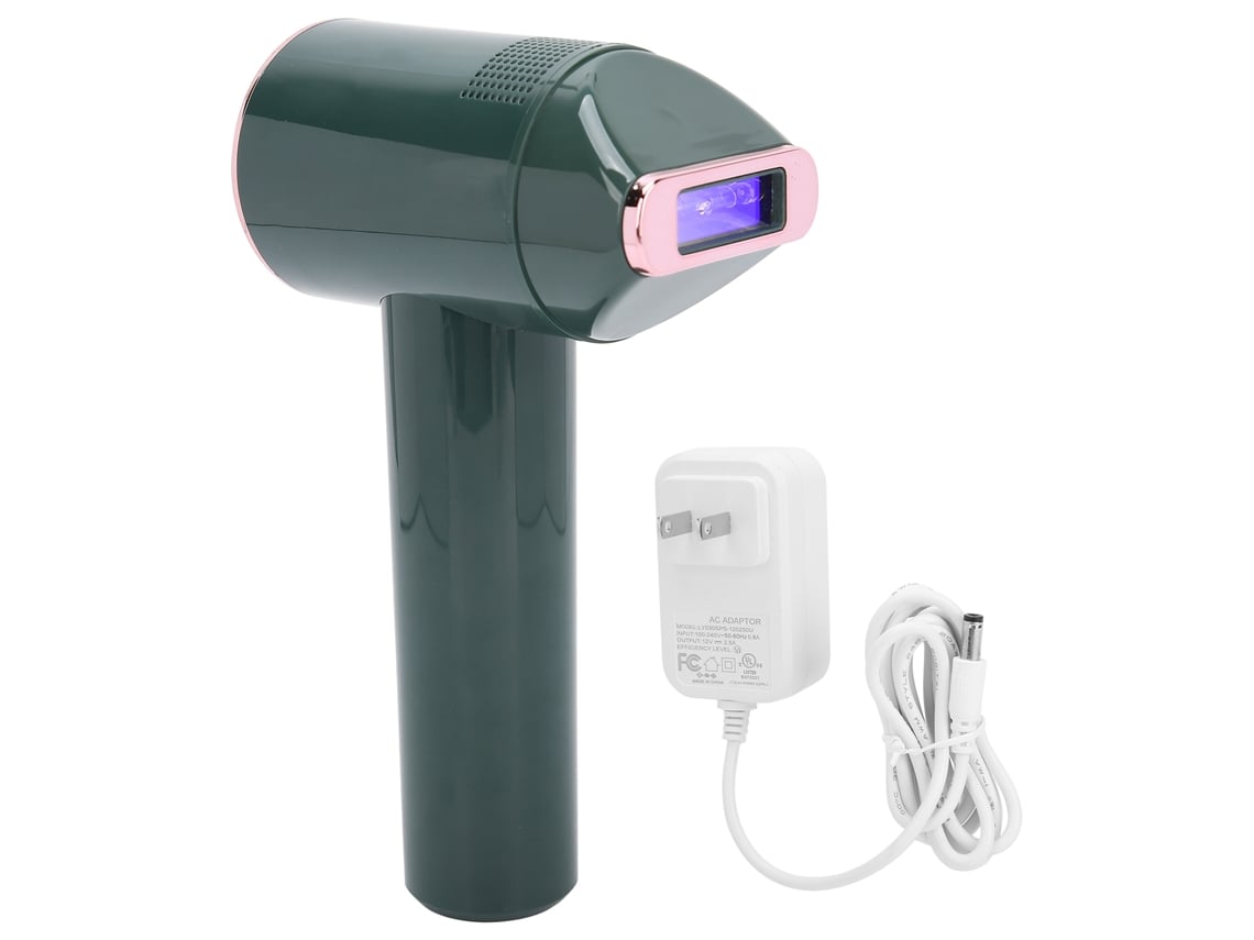Aparelho portátil de depilação a laser IPL para mulheres, modelo 2026, na cor verde, para remoção permanente de pelos, com plugue americano de 100-240V.